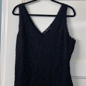 NWOT WHBM Black lace camisole